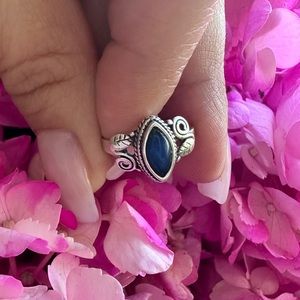 925 Silver Blue Stone Ring